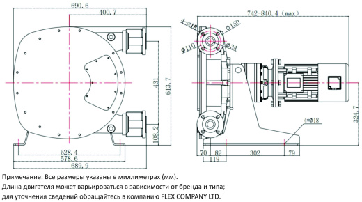 Промышленный шланговый насос FX-40